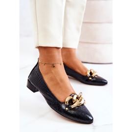 PA2 Læder Snake Pumps Sort Elissabeth 1