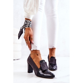 PA2 Ruskind Snakeskin Pumps Grå Kathleen 2