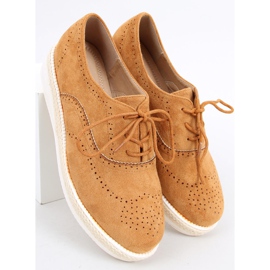 Damesko espadriller Apia Camel brun 1
