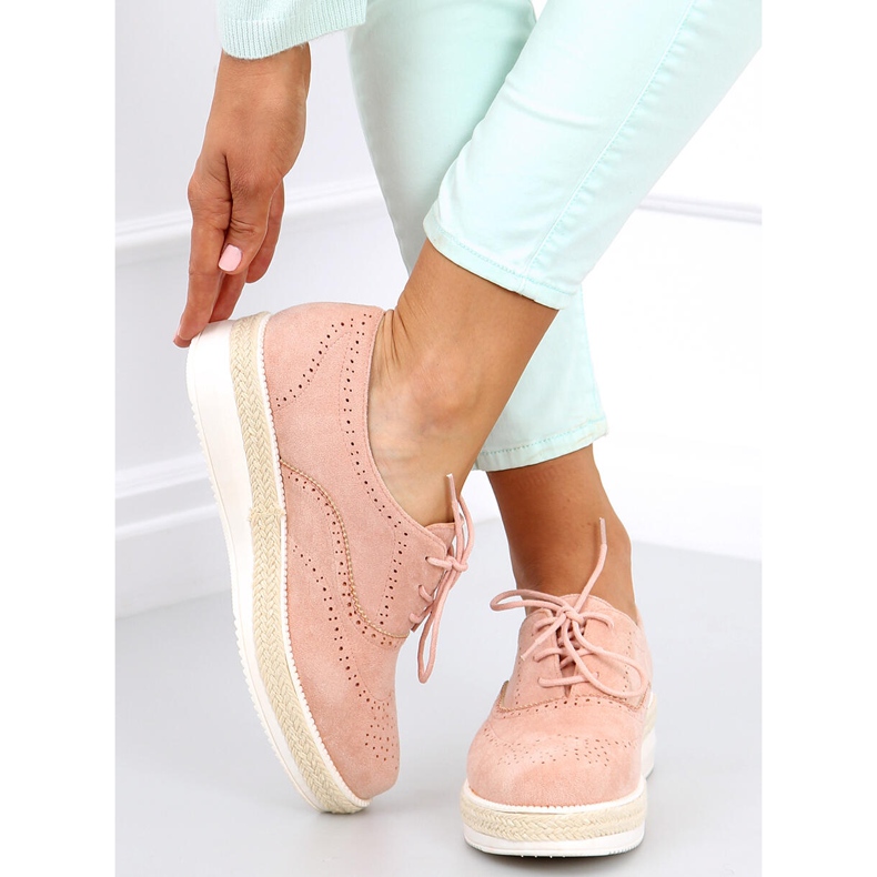 Damesko espadriller Apia Pink lyserød 2