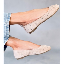 Gennembrudte ballerinaer Ameli Beige 1