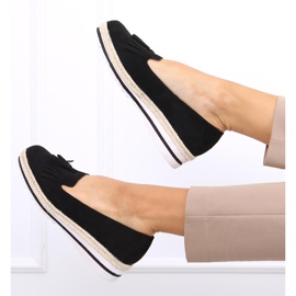 Dame loafers, espadriller Hilma Black sort 1