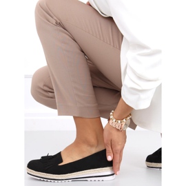 Dame loafers, espadriller Hilma Black sort 2