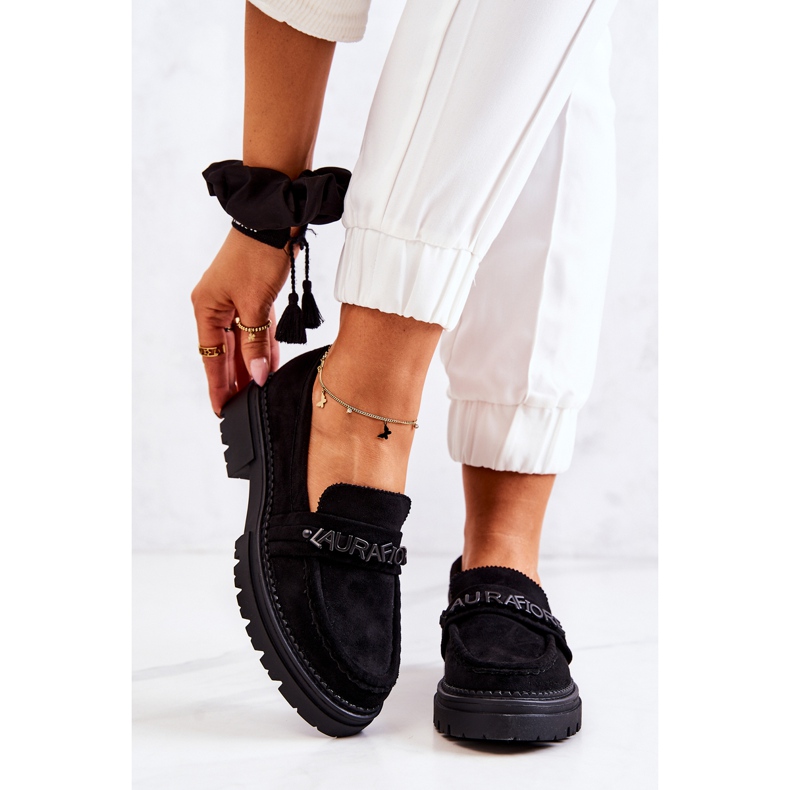 PL5 Ruskind Loafers Bogstaver La.Fi Sort Jenefer 2