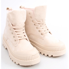 Bibi Beige ankelhøje trekking sneakers 1