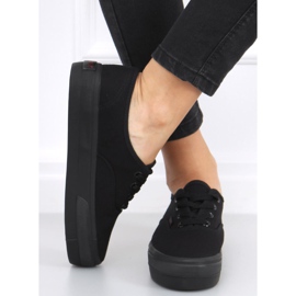 Højsålede sneakers Donau All Black sort 1