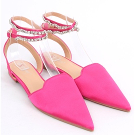 Elegante ballerinaer med Dust Fuchsia sten lyserød 2