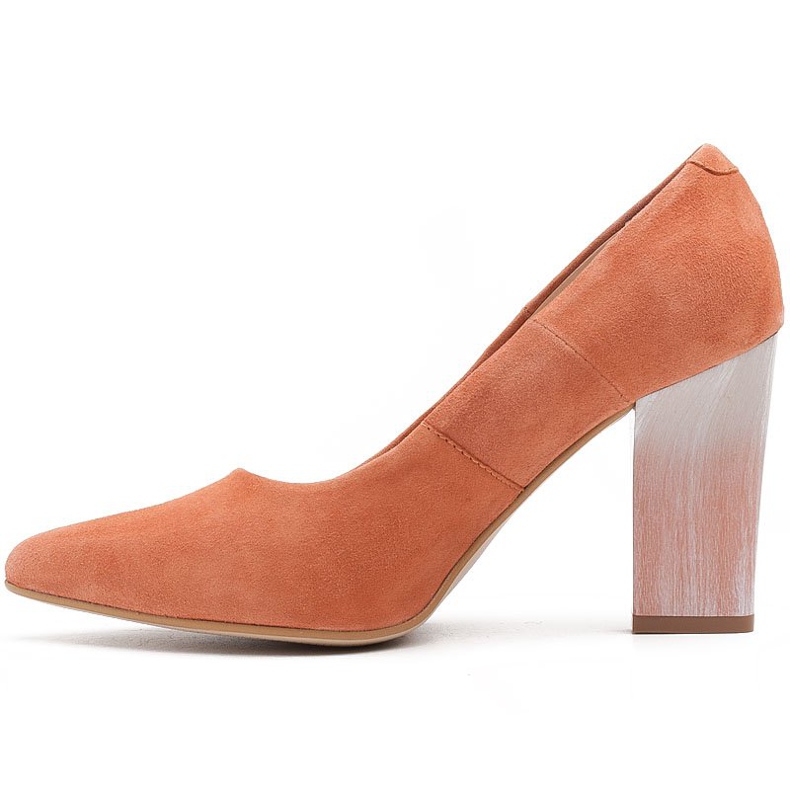 Marco Shoes 320P pumper lavet af naturlig ruskind - abrikos orange 2