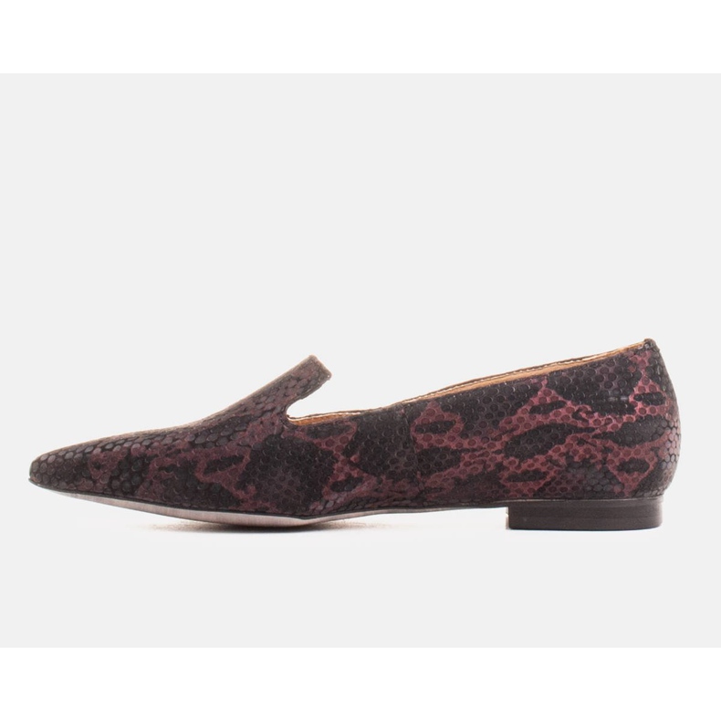 Marco Shoes Lordsy ballerinaer lavet af ruskind i et slangeskindsmønster sort 2