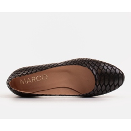 Marco Shoes Snakeskin ballerinaer med en rund hæl sort 5