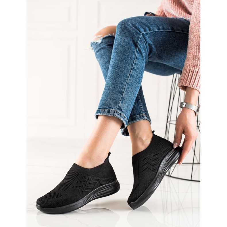Renda Slip-on Openwork sportssko sort 2