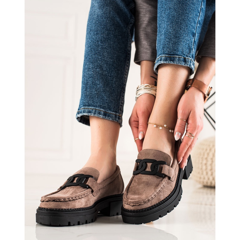Fashion LA.FI loafers beige brun 2