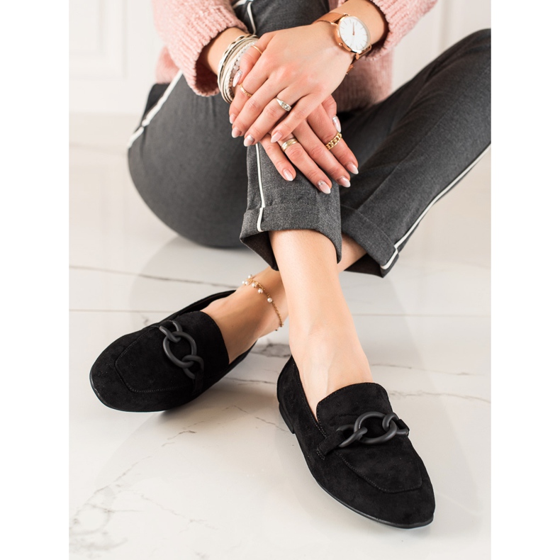 LA.FI loafers i ruskind sort 1