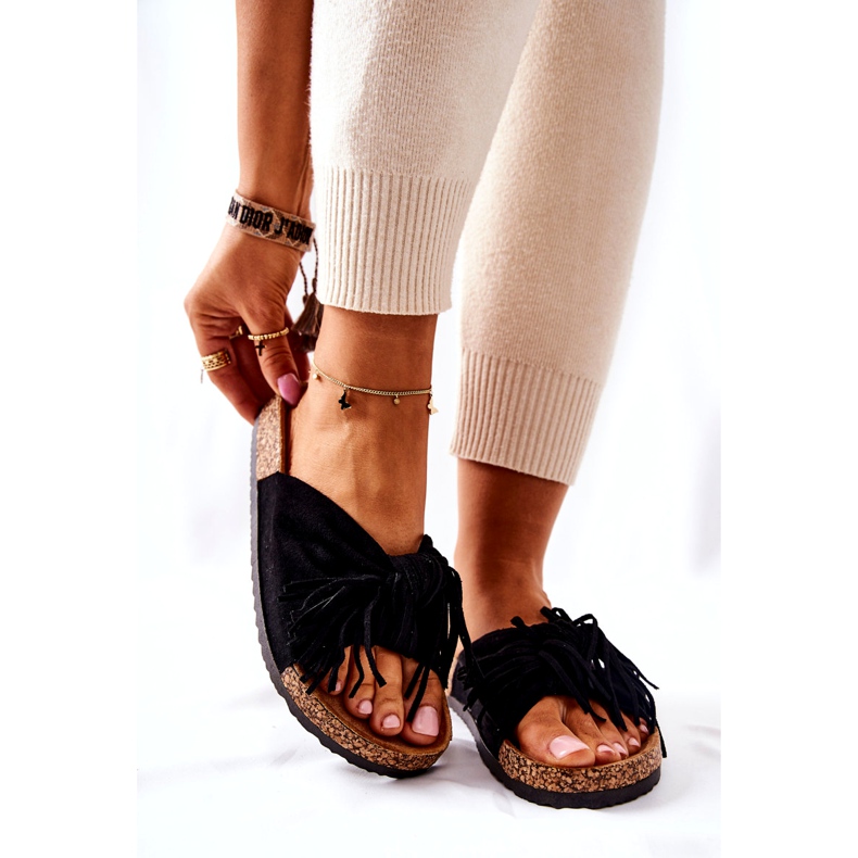 FW1 Sorte flip-flops i taryne kork 2