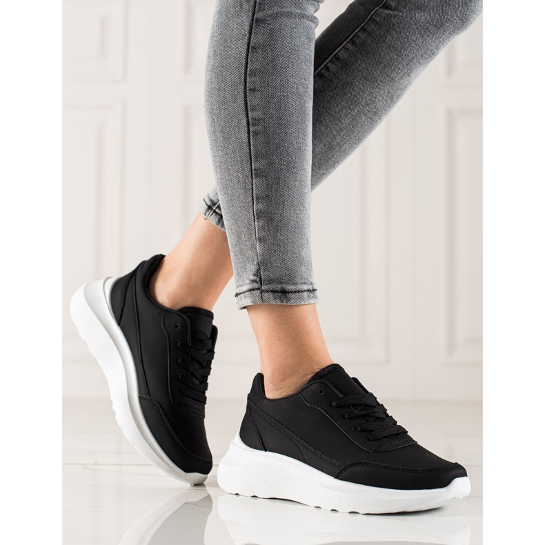 TRENDI Sorte sportssko sneakers 1