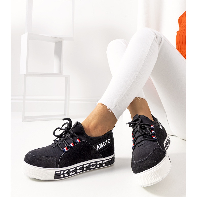 Sorte Burges sneakers til kvinder 2
