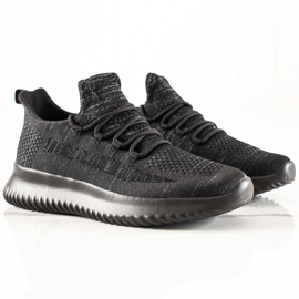TRENDI Komfortable herresneakers sort grå 2