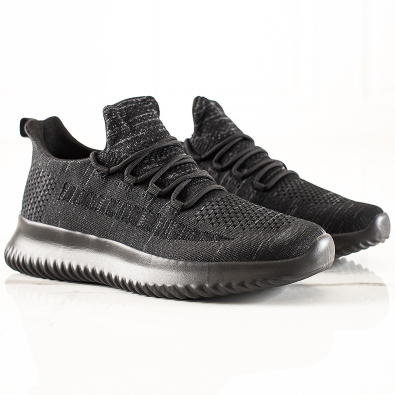 TRENDI Komfortable herresneakers sort grå 2