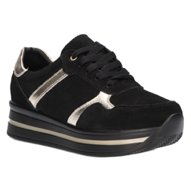 Læder ruskind sneakers Filippo DP2004 / 21 sort 2