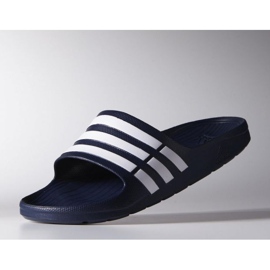 Adidas Duramo Slide G15892 hjemmesko hvid marine blå 5