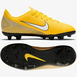 Nike Mercurial Vapor 12 Club Neymar Mg Jr AO9472-710 fodboldsko flerfarvet gule farver 1