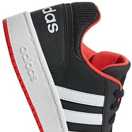 Sko adidas Hoops 2.0 Jr B76067 sort rød 1