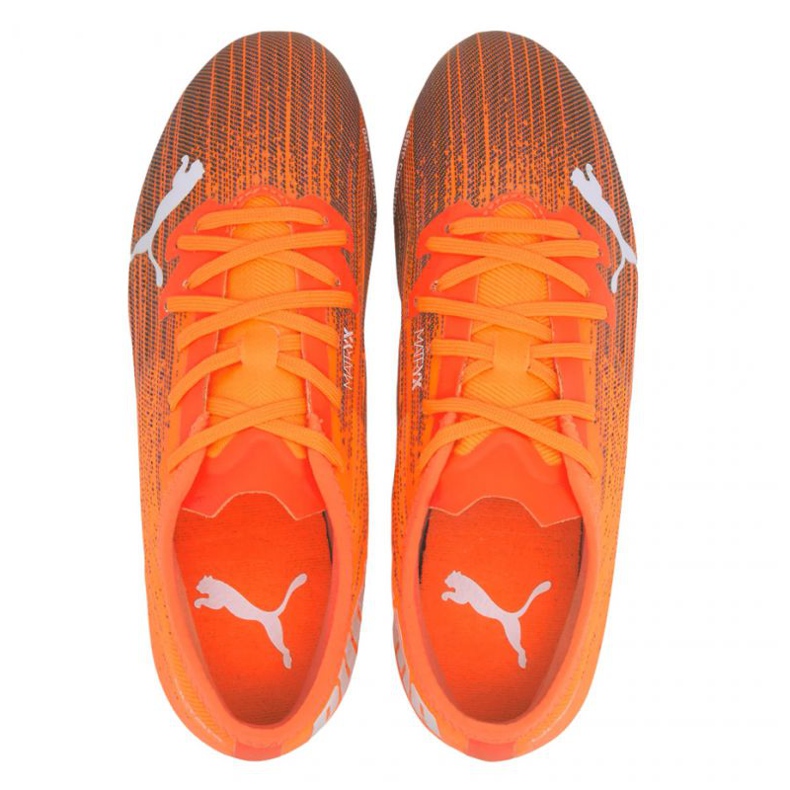 Fodboldstøvler Puma Ultra 1.1 Fg Ag Jr 106097 01 flerfarvet appelsiner og røde 2