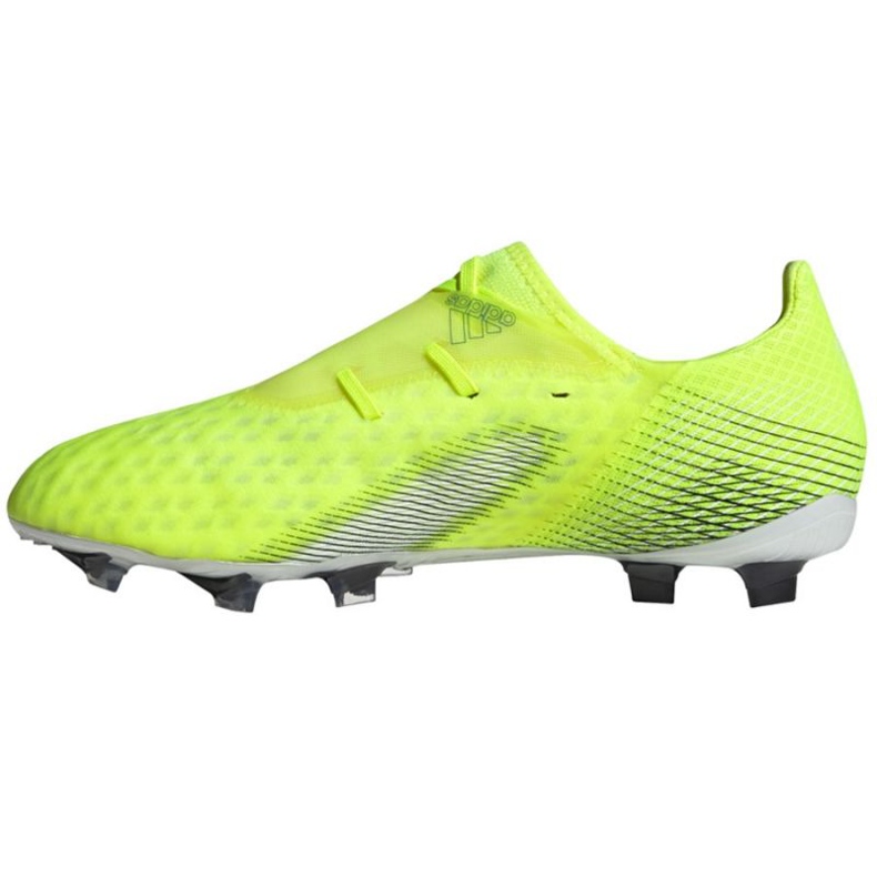 Adidas X Ghosted.2 Fg M FW6958 fodboldstøvler hvid, gul-grøn neon grøn 2