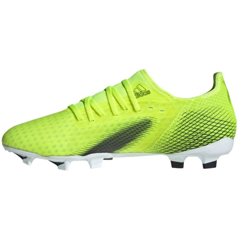 Adidas X Ghosted.3 Fg M FW6948 fodboldstøvler hvid, gul-grøn neon grøn 2