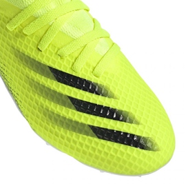 Adidas X Ghosted.3 Fg Jr FW6934 fodboldstøvler hvid, gulgrøn neon grøn 7