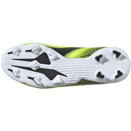 Adidas X Ghosted.3 Fg Jr FW6934 fodboldstøvler hvid, gulgrøn neon grøn 9