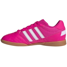 Adidas Super Sala Jr G55911 fodboldstøvler pink, hvid roser og lilla 1