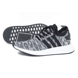 Sko adidas NMD_R2 Pk M BY9409 sort grå 1