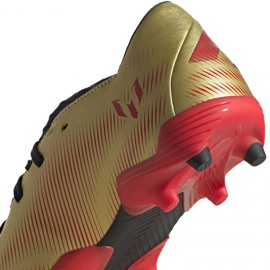 Adidas Nemeziz Messi.3 Fg Jr FY0807 fodboldstøvler orange, guld gylden 4