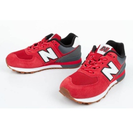New Balance Jr PC574ATG sko sort rød grå 7
