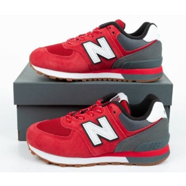 New Balance Jr PC574ATG sko sort rød grå 9