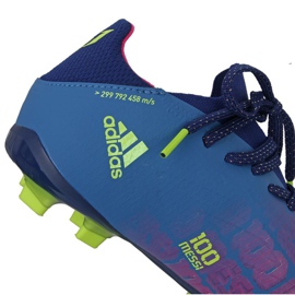 Adidas X Speedflow Messi.1 Fg Jr FY6929 fodboldstøvler marineblå, lilla, blå, flerfarvet blå 4