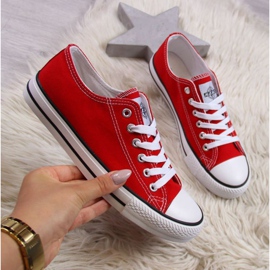 Lavtekstil sneakers NEWS W EVE8D rød marineblå 1