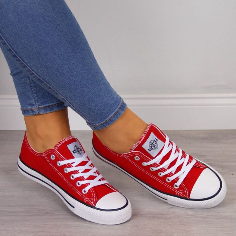 Lavtekstil sneakers NEWS W EVE8D rød marineblå 2