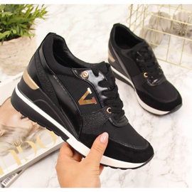 Wedge sneakers Potocki W WM747A sort gylden 1