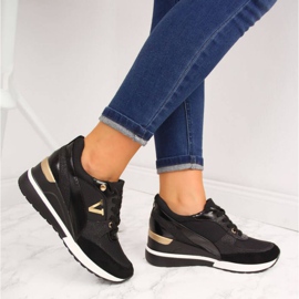 Wedge sneakers Potocki W WM747A sort gylden 2