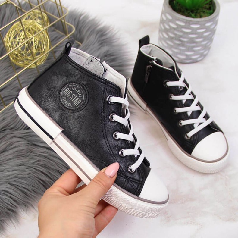 Sneakers i øko -læder Big Star Jr II374003 sort 1