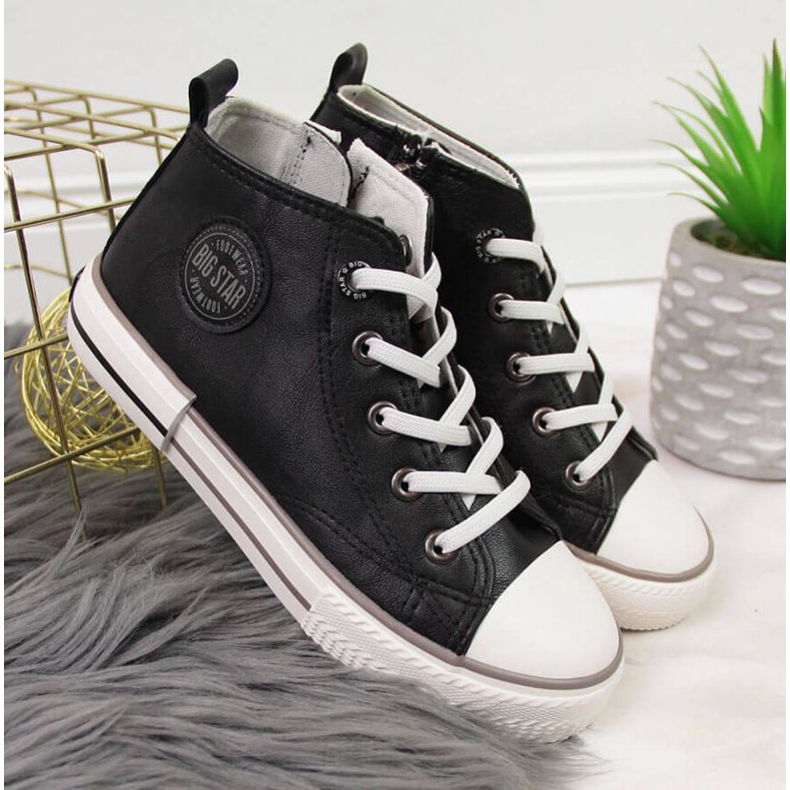 Sneakers i øko -læder Big Star Jr II374003 sort 2