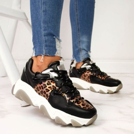 Goe W II2N4067 leopard sneakers beige brun sort sølv 2