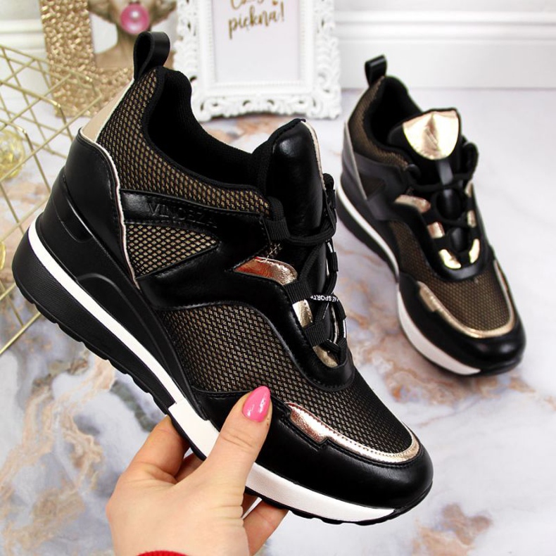Wedge sneakers Vinceza JAN63 sort 1