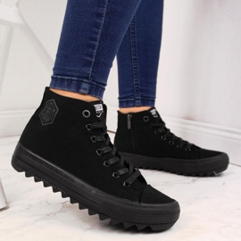 Tekstilsneakers Big Star W FF274244 sort 2
