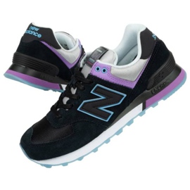New Balance W WL574SAU sko sort lilla blå grå 1