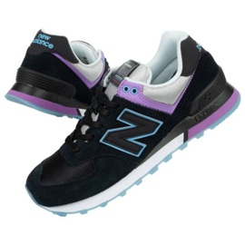 New Balance W WL574SAU sko sort violet blå grå 1