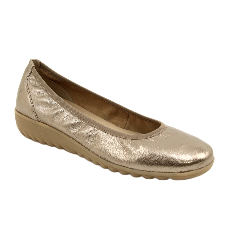 Caprice Ballerina Taupe Metallic 9-22161-28 beige flerfarvet gylden 3