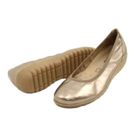 Caprice Ballerina Taupe Metallic 9-22161-28 beige flerfarvet gylden 6